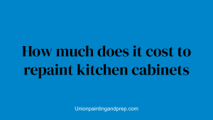How much does it cost to repaint kitchen cabinets