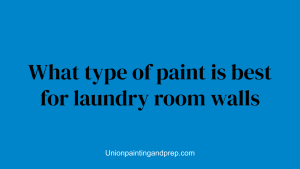 What type of paint is best for laundry room walls