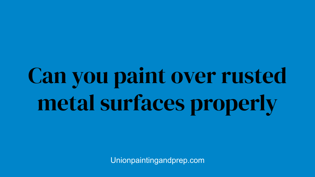 Can you paint over rusted metal surfaces properly