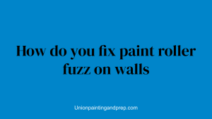 How do you fix paint roller fuzz on walls