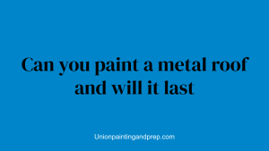 Can you paint a metal roof and will it last